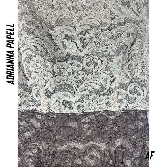 ADRIANNA PAPELL COLOR BLOCK LACE MAXI GOWN NEW SIZE 6 - Picture 7 of 7